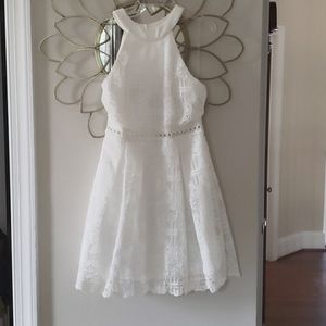 Francesca's White Lace Dress, Size M